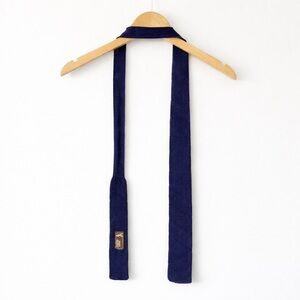 John Henry Knit Tie Navy Skinny 2.5” Slim Square End Short 52” Classic Casual